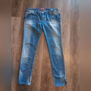 Apple Bottoms Womens Blue Medium Wash 5 Pockets Design Skinny Jeans Size 13/14